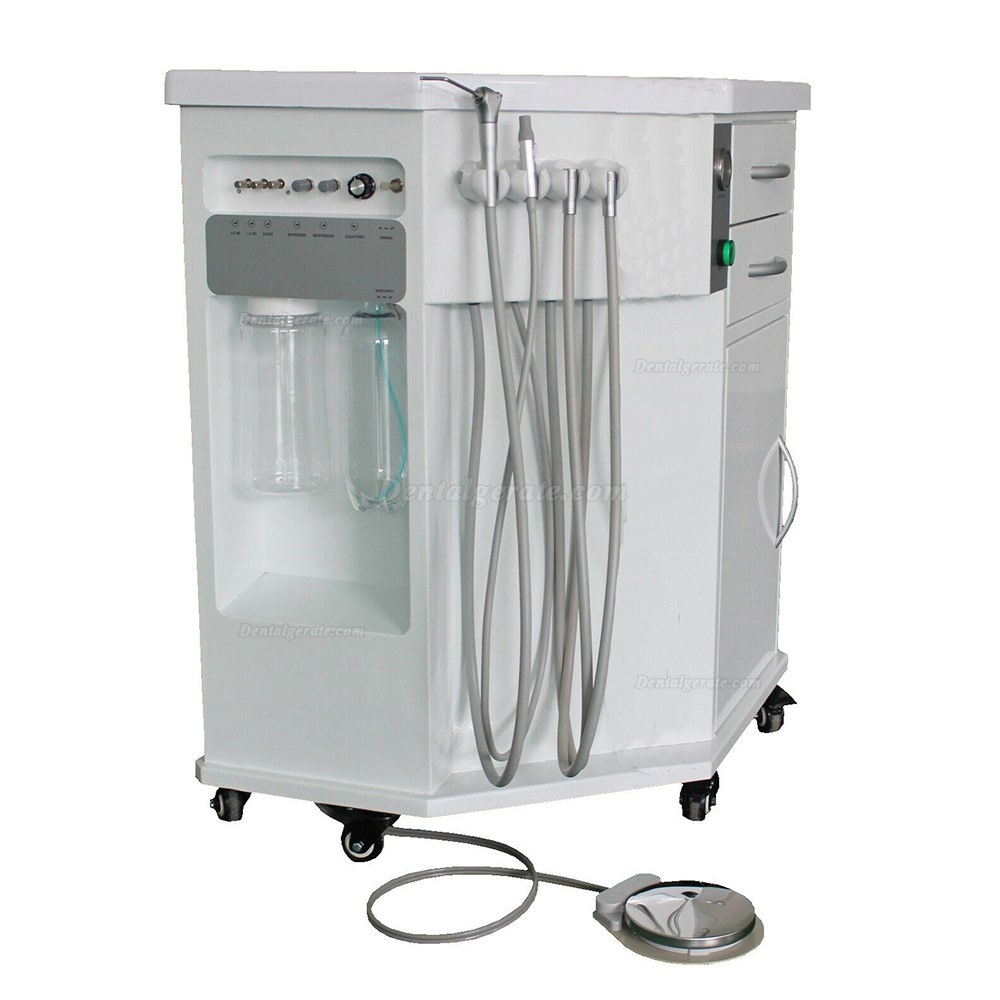 Greeloy&reg; GU-P211 Fahrbarer Dental-Schrank (Kompressor + Speichelsauger +3-Funktionen Spritze)